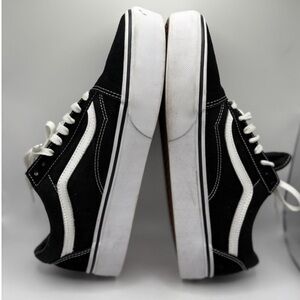 Vans Black and White Sneakers Womens 8.5